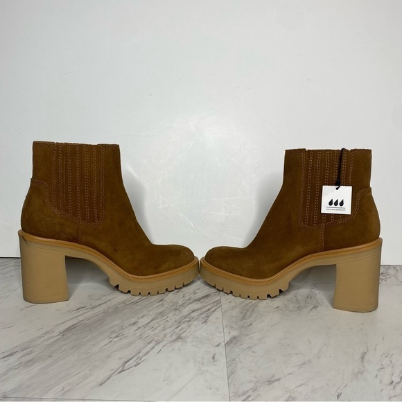 Dolce Vita Caster Brown Suede Lug Sole Bootie 8 1/2 - Picture 4 of 16